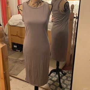Long light grey dress